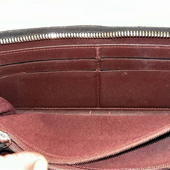 Authentic Chanel Lambskin Leather Quilted Black ZIP Around Wallet S# 20269630 - Picture 6 of 13